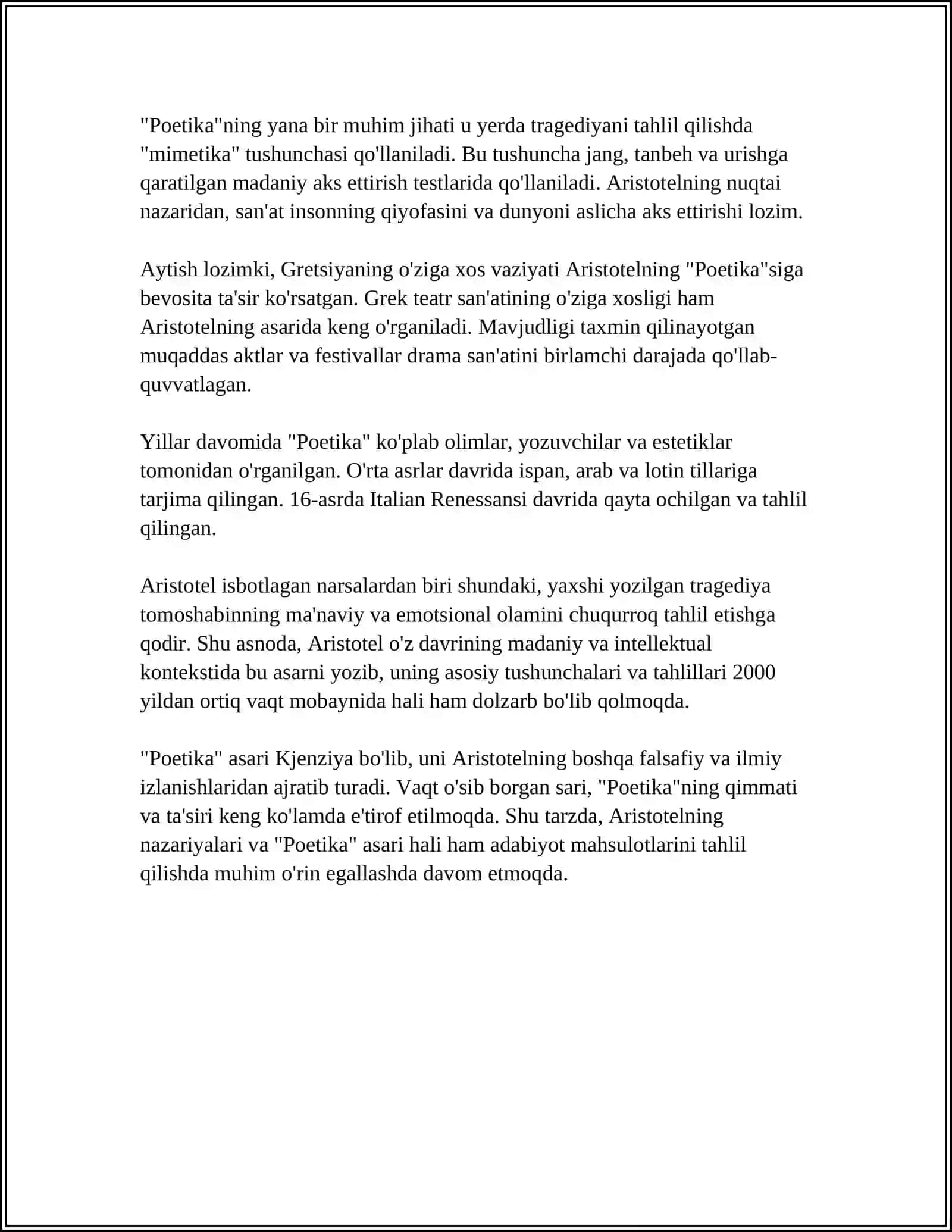 ARISTOTELNING POETIKA ASARI HAQIDA 4