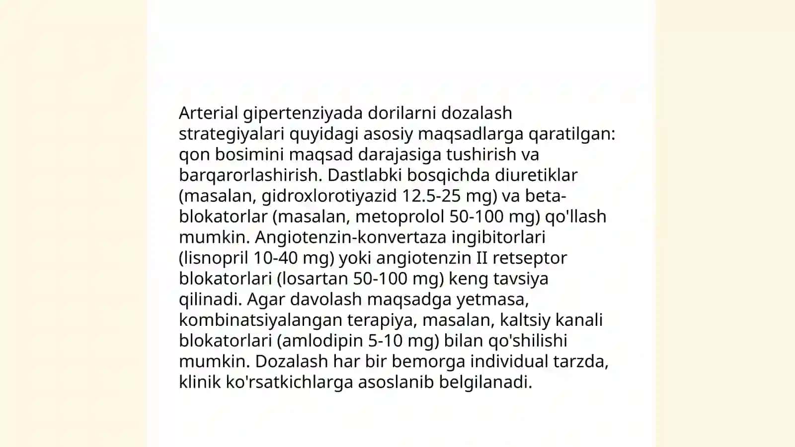 Arterial gipertenziya sindromida dori vositalarini rasional qo'llashga klinik farmokologik yondashuv 4