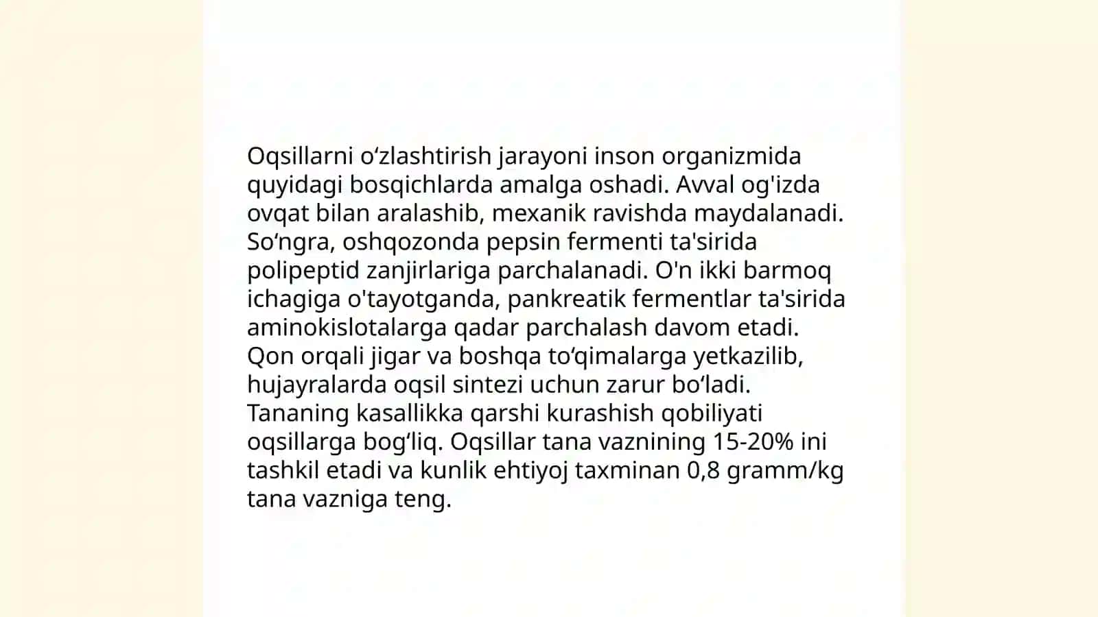Oqsillarning xazmlanishi 4