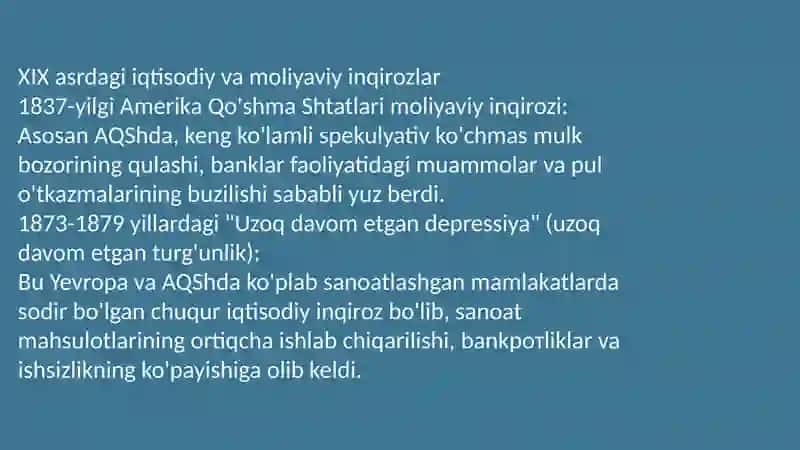 XIX-XX asrlarda iqtisodiy va moliyaviy inqirozlar 4