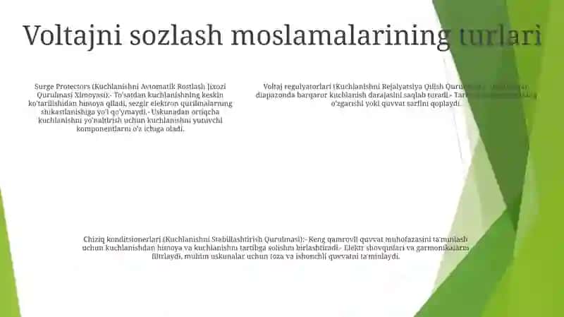 Kuchlanishni Avtomatik Rostlash Jixozi Qurulmasi Ximoyasi 4