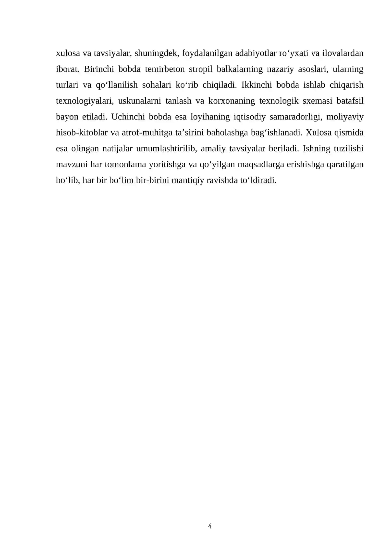 Temirbeton  stropil  balkalar  ishlab  chiqarish  korxonasini  loyihalash 4
