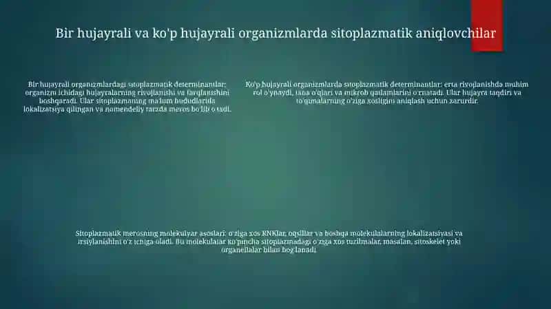 Sitoplazmatik Irsiylanishning Molekulyar Asoslari 4