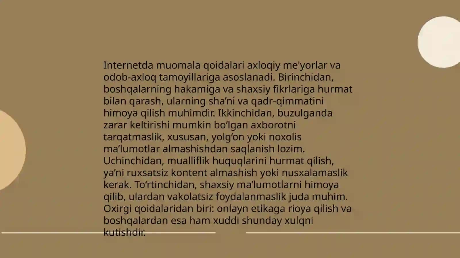 Tarmoq odobi va madaniyati 4