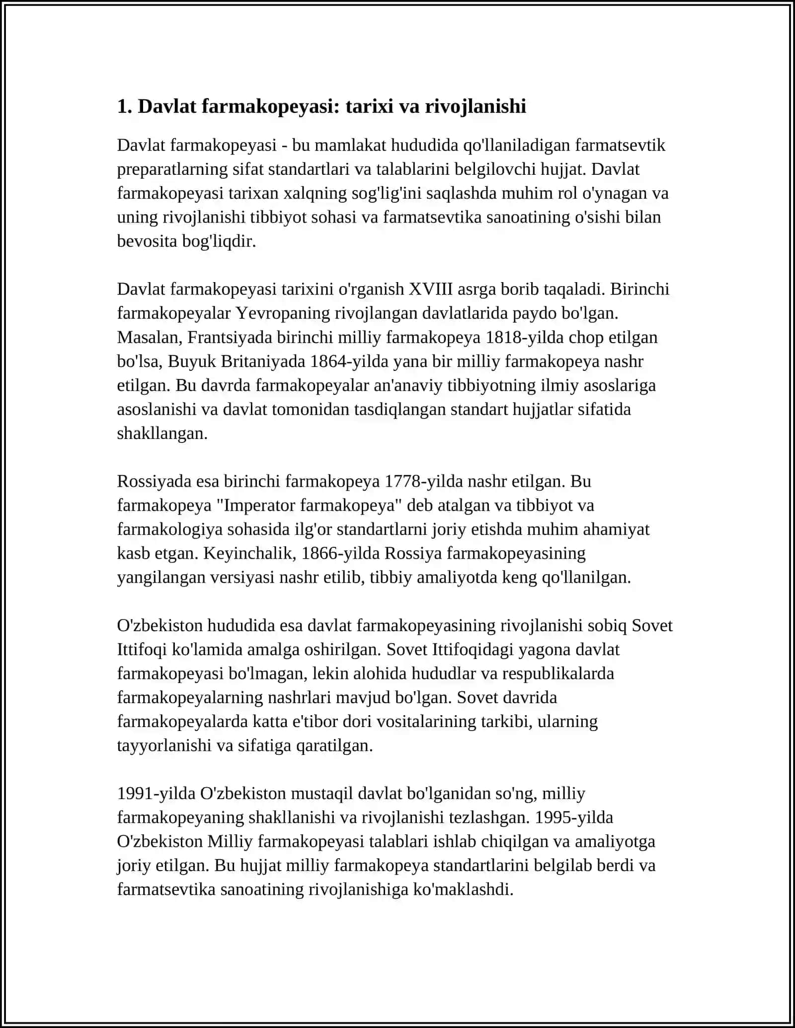TOSHKENT FARMATSEVTIKA INSTITUTI DORI TURLARI TEXNOLOGIYASI KAFEDRASI 4