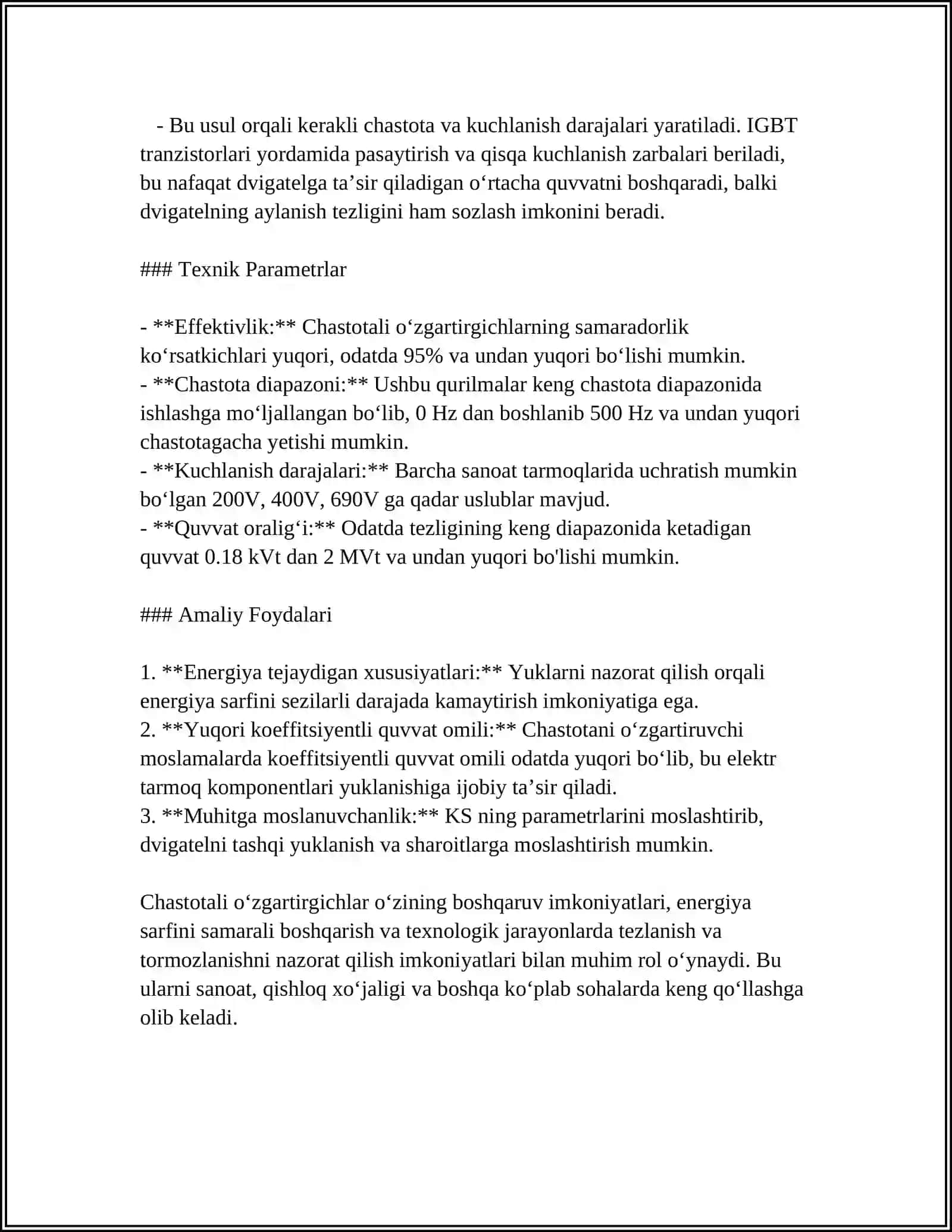 CHASTOTALI O‘ZGARTIRGICHLAR 4
