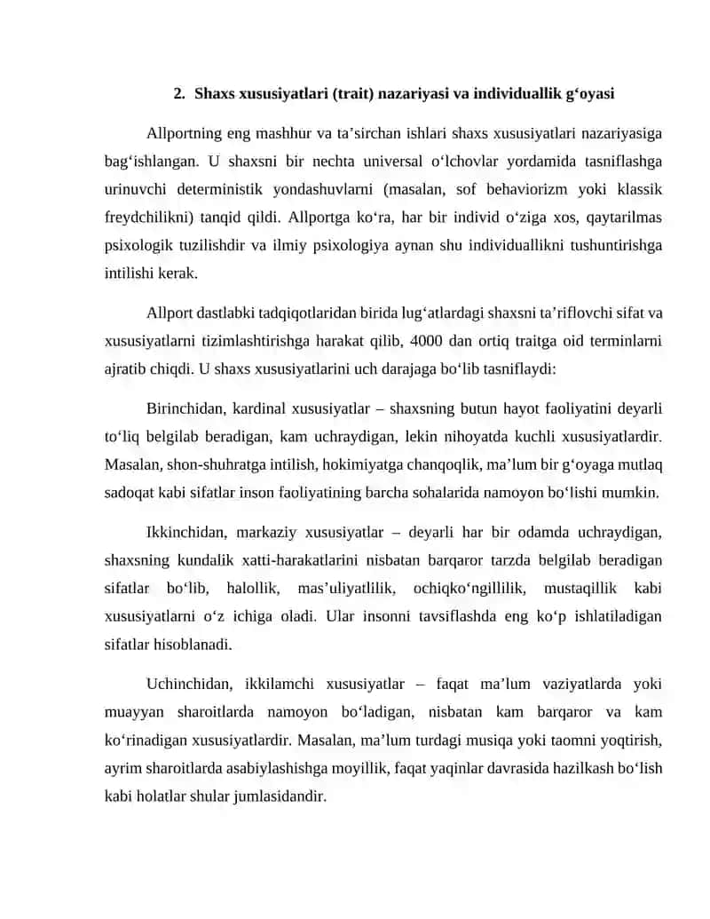 GORDON ALLPORT HAYOTI VA IJODI 4