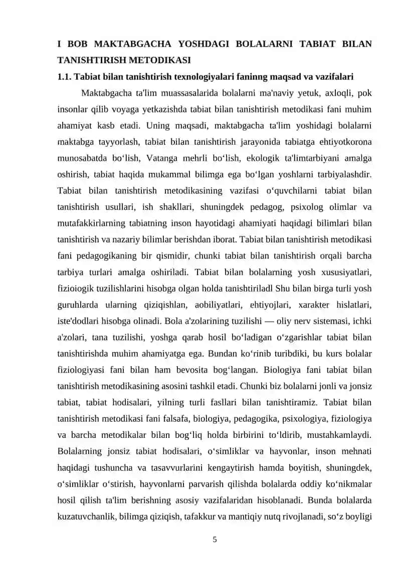 Maktabgacha Katdagi Bolalarni Tabiat Bilan Tanishtirish Faoliyati 4