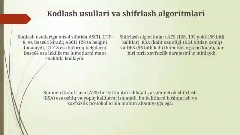 Ma'lumotlarni kodlash va shifrlash asoslari 4