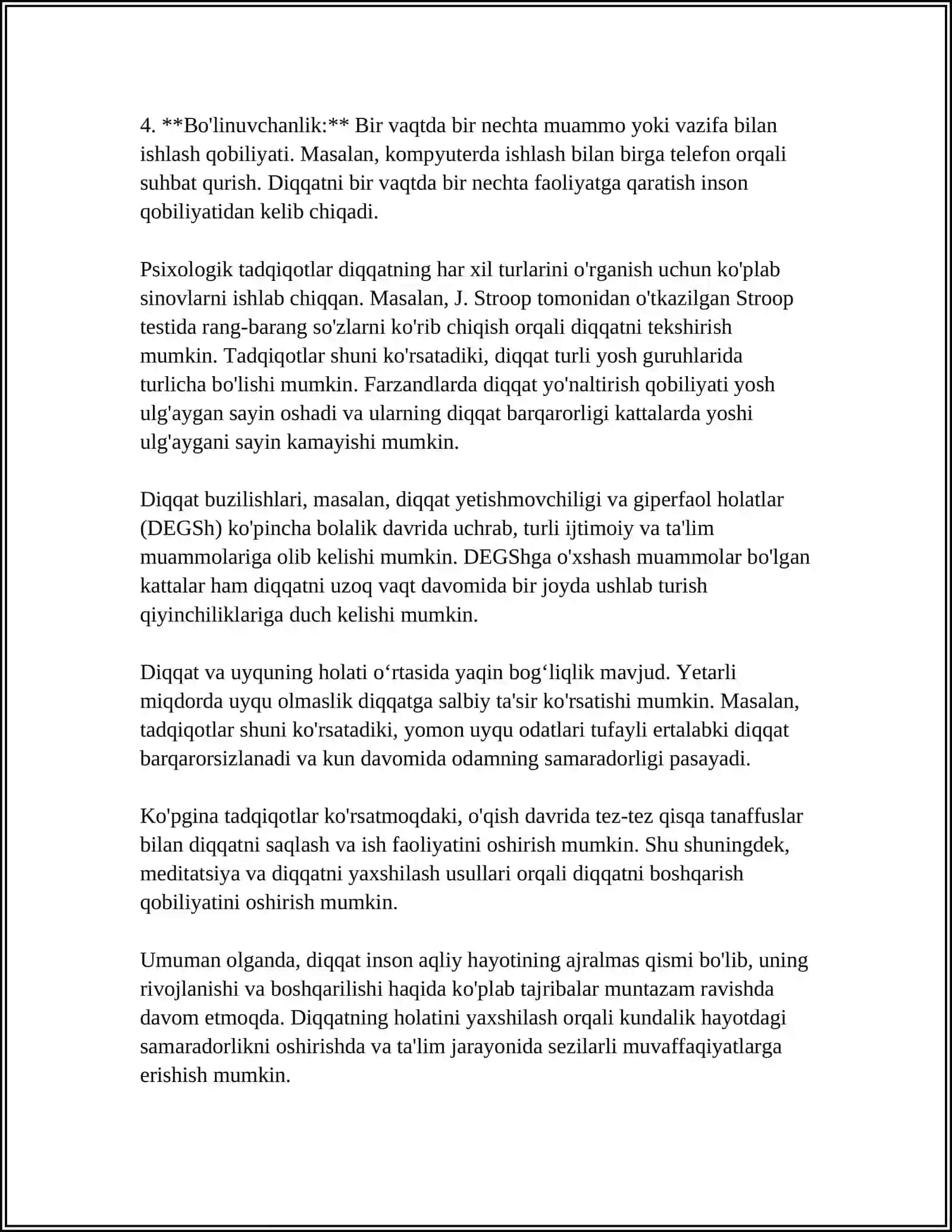DIQQAT HAQIDA TUSHUNCHA VA UNING NERV-FIZIOLOGIK ASOSLARI 4