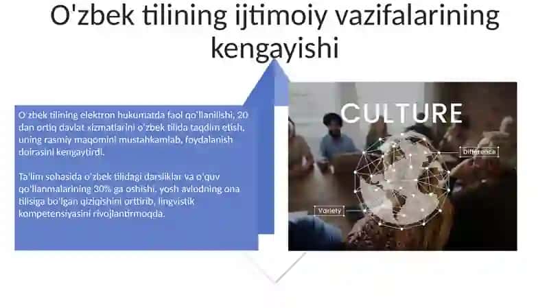 Globallashuv va til. O'zbek tili ijtimoiy funksiyalarining kengayishi 4