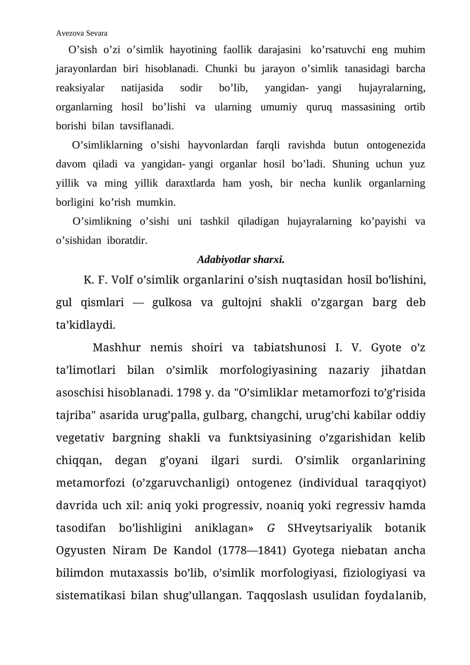 O’simliklar fiziologiyasi 4