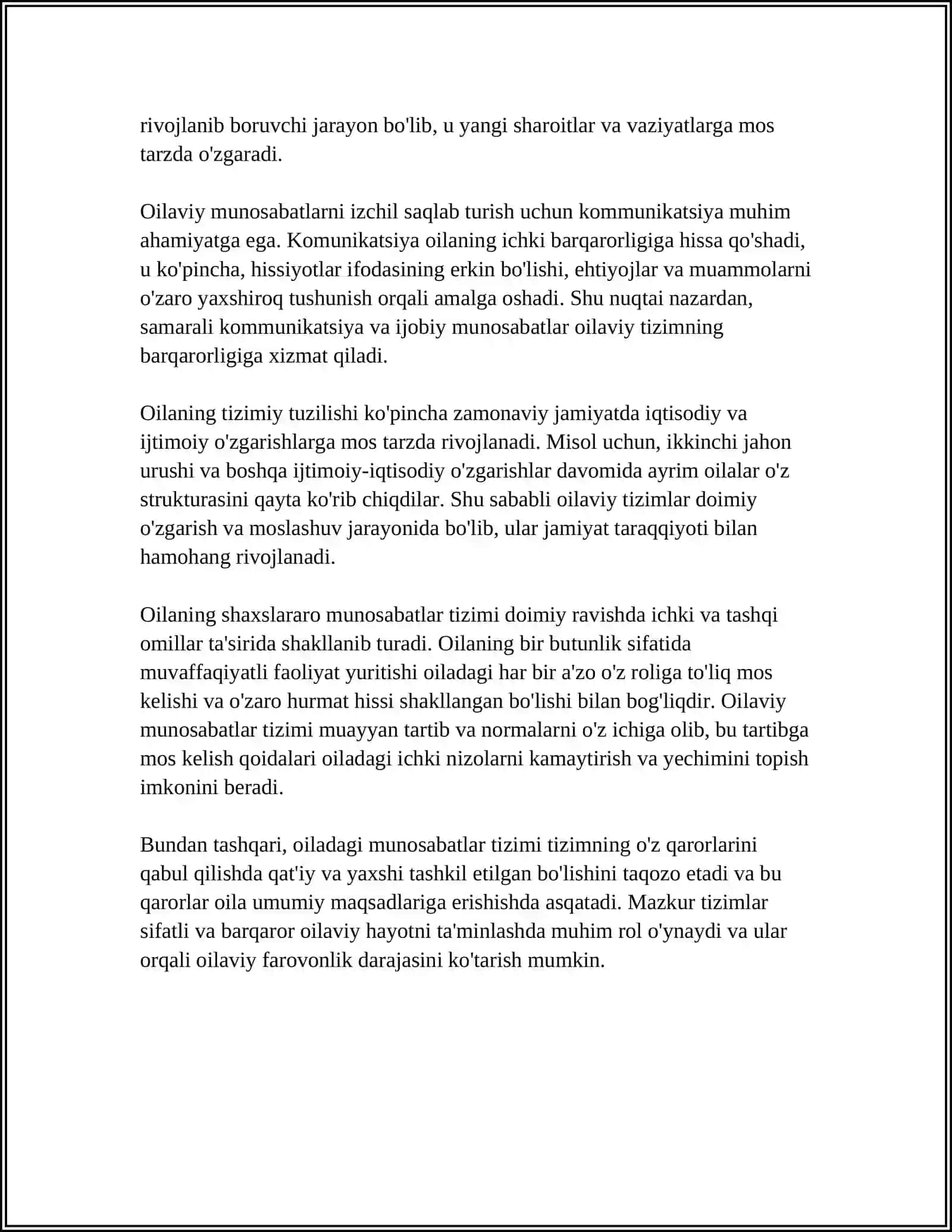 OILADAGI SHAXSLARARO MUNOSABATLARNING TIZIMIGA XOS UMUMIY XUSUSIYATLAR 4
