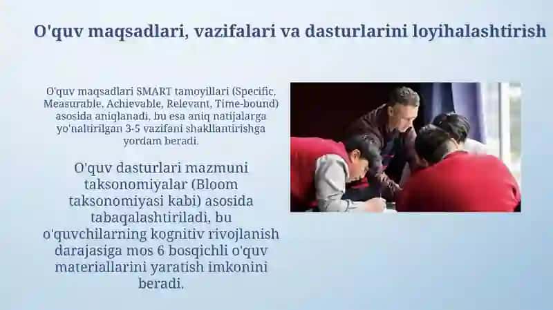 Ta'limiy jarayonni rejalashtirishning asosiy yondashuvlari 4