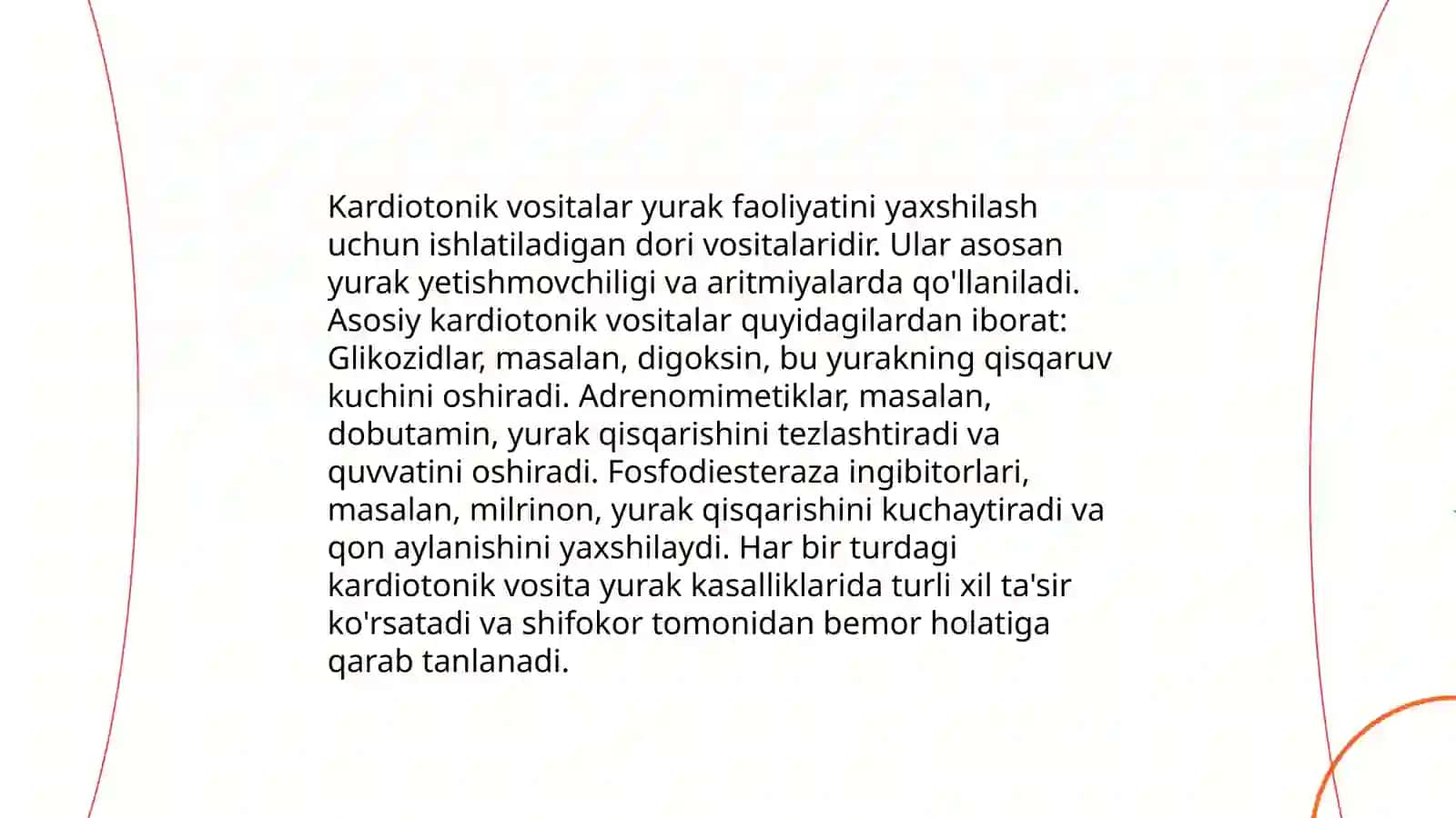 Yurak -qon tomir tizmiga ta'sir etuvchi dori vositalar 4