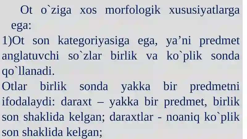 Ot.Otning leksik-grammatik xususiyatlari 4