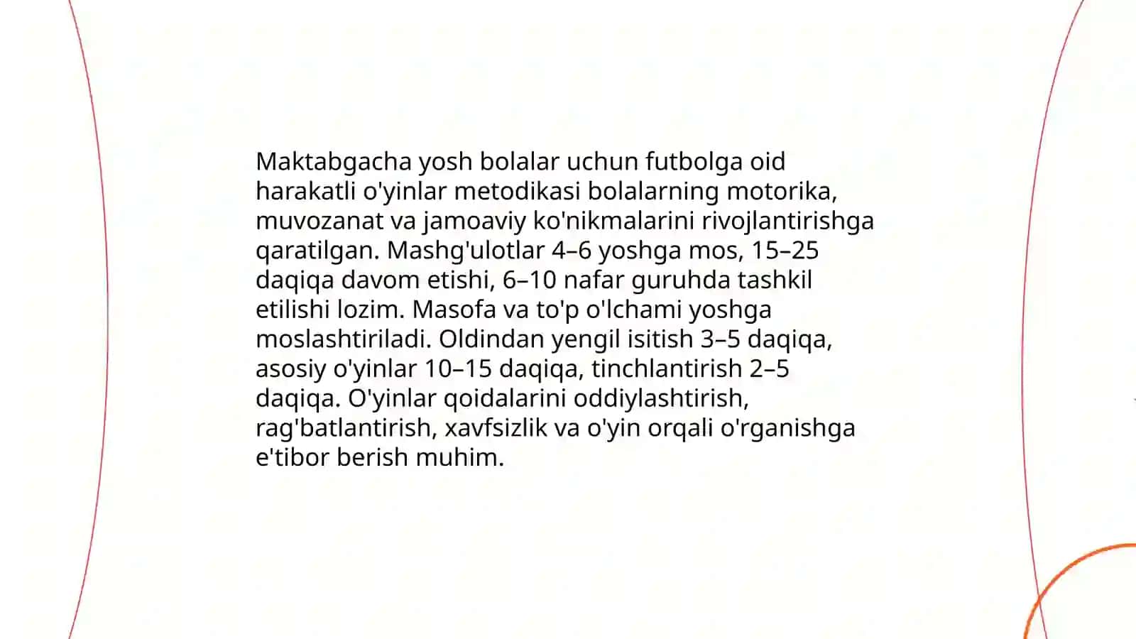 Yosh xususiyatlariga mos futbolga oid harakatli òyinlarni tanlash va òtkazish metodikasi 4