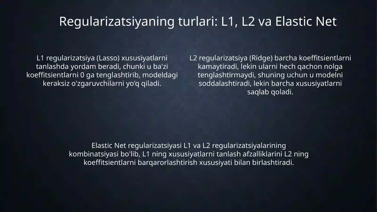 Regressiya masalalarida regulyarizatsiya funksiyasini qo‘llash 4