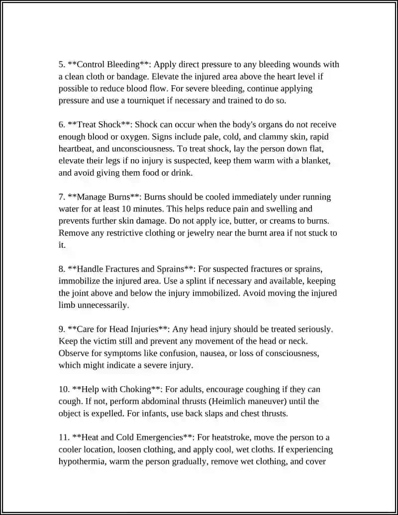 Basic First Aid Principles 4