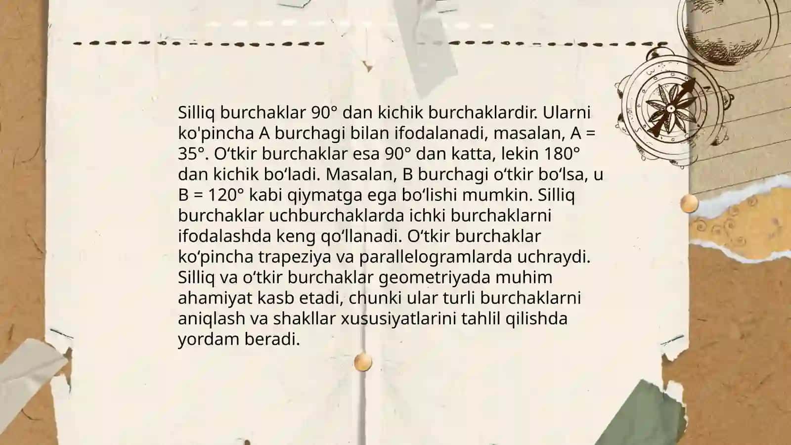 Burchak va uning turlari 4