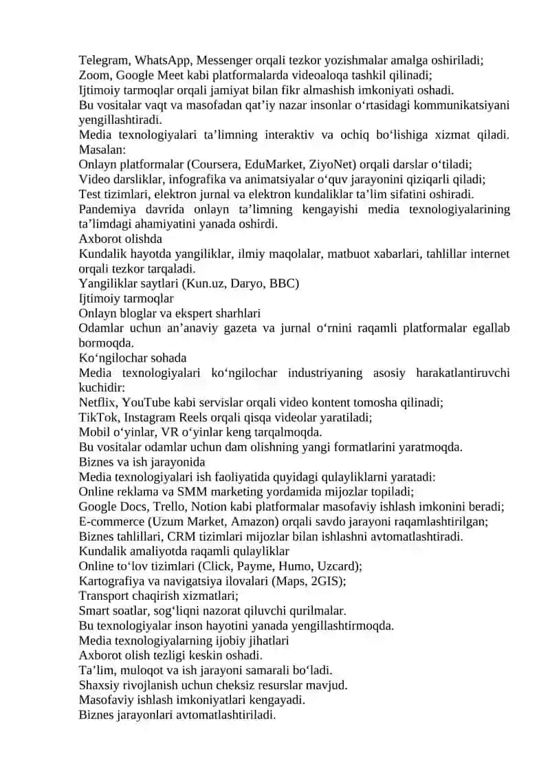 Media texnologiyalar kundalik hayotda 4
