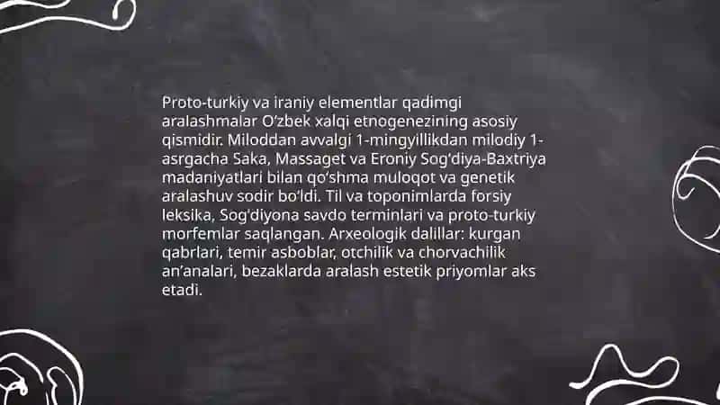 Oʻzbek xalqi etnalogiyasi qadmgi va oʻrta asrlarda 4
