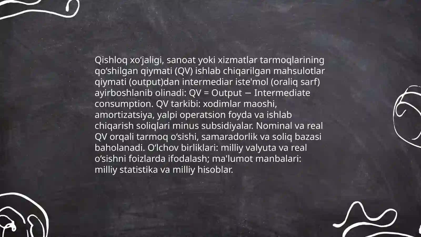 Tarmoqni ifodalovchi iqtisodiy ko'rsatkichlar 4