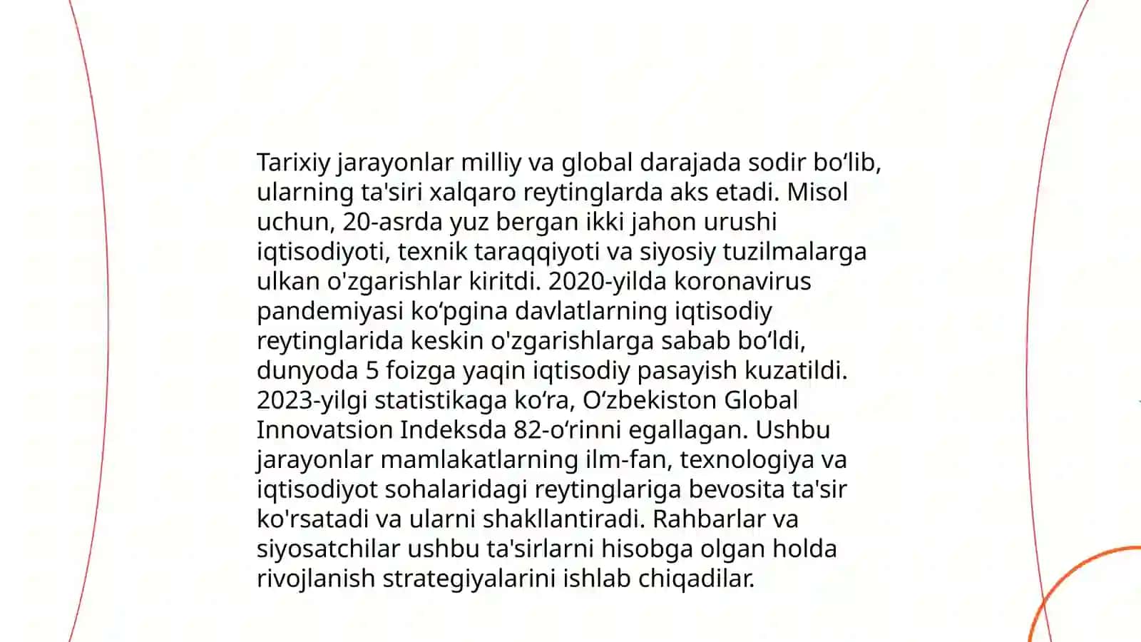Oʻzbekistonni xalqaro reytinglardagi koʻrsatkichlarini koʻrishning tarixiy va siyosiy ahamiyati 4