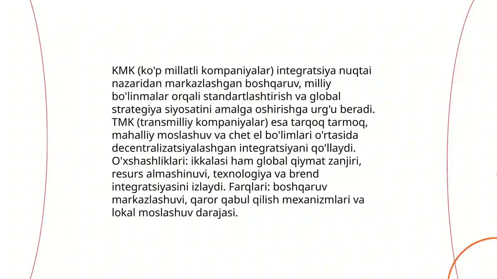 Xalqaro biznesda ingegrallashgan tuzilmalar: ko'p millatli va transmilliy kompaniyalar 4