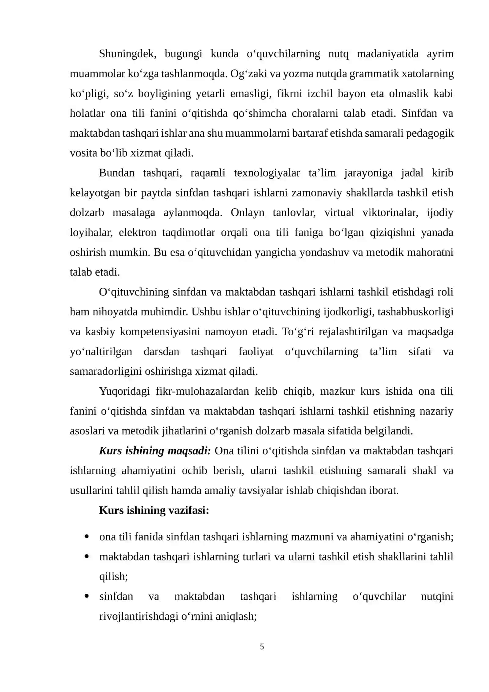 Ona tilini o’qitishda sinfdan va maktabdan tashqari ishlarni tashkil etish 4