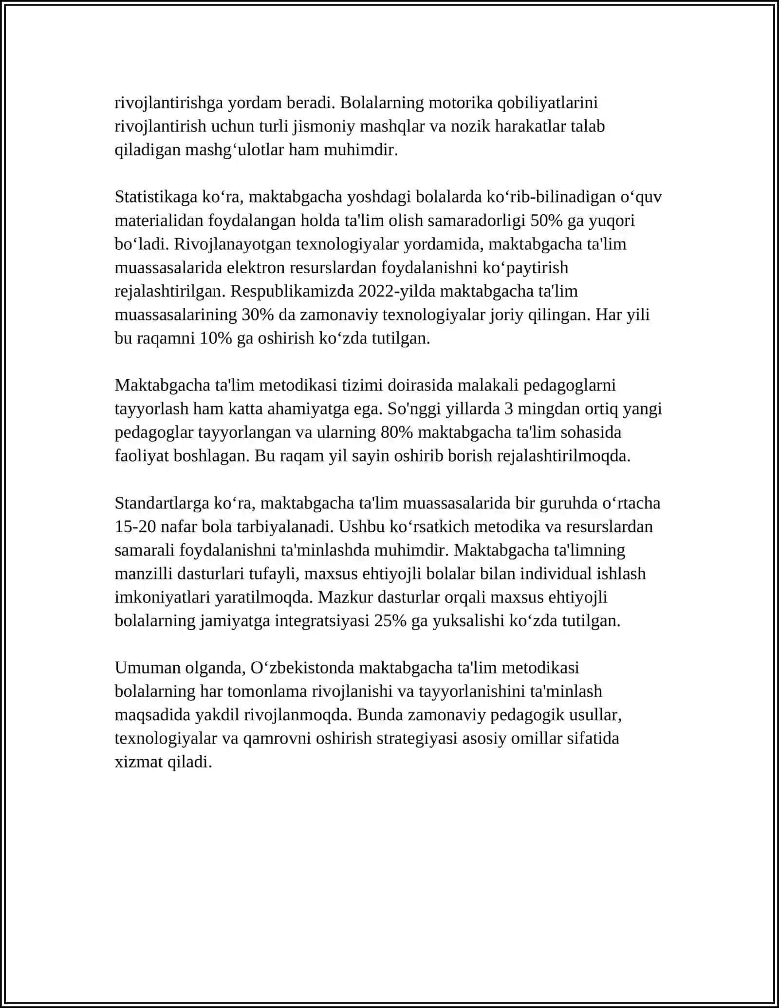 Maktabgacha ta'lim metodikasi 4