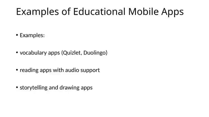 Lesson design using mobile Apps Evaluating E-textbooks for children 4