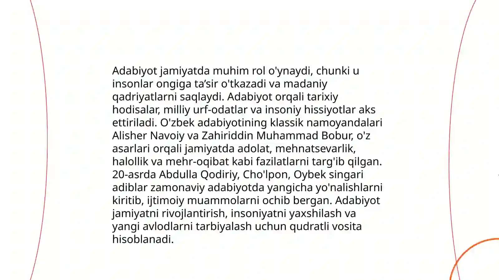 Adabiyot qoidalari 4