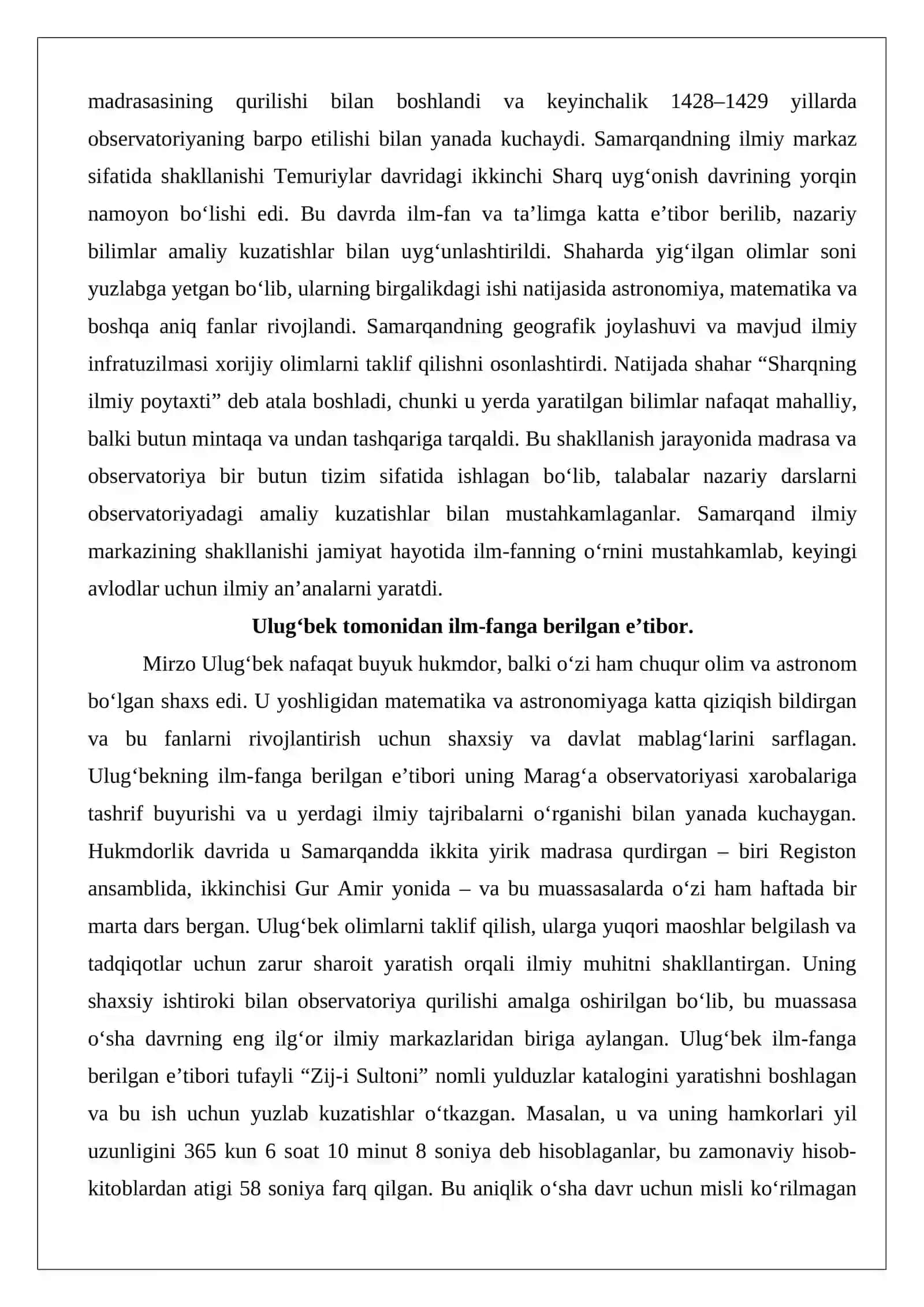 Ulugʻbek akademiyasi va uning faoliyati 4