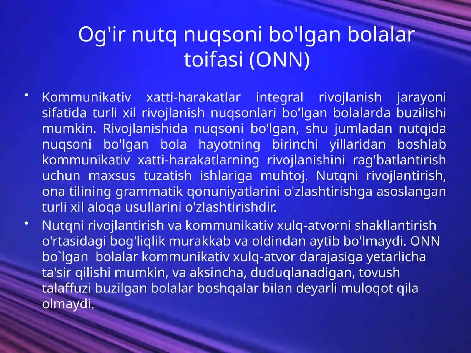 Og‘ir nutq nuqsoniga ega bo‘lgan bolalarning komleks reabilitatsiya qilishning asosiy yo‘nalishlari 4