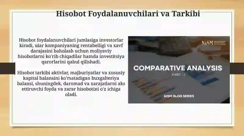 Moliyaviy Hisobot Formatlari va Maqsadi 4