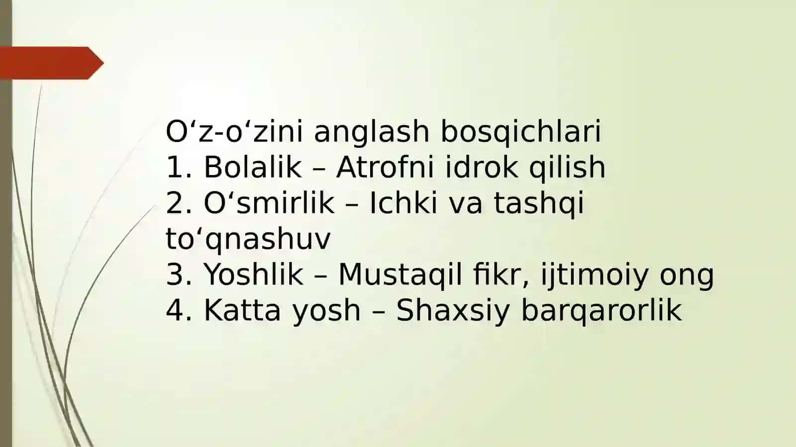Yoshlarni ijtimoiy o‘z-o‘zini anglashga tayyorligini shakllantirish 4
