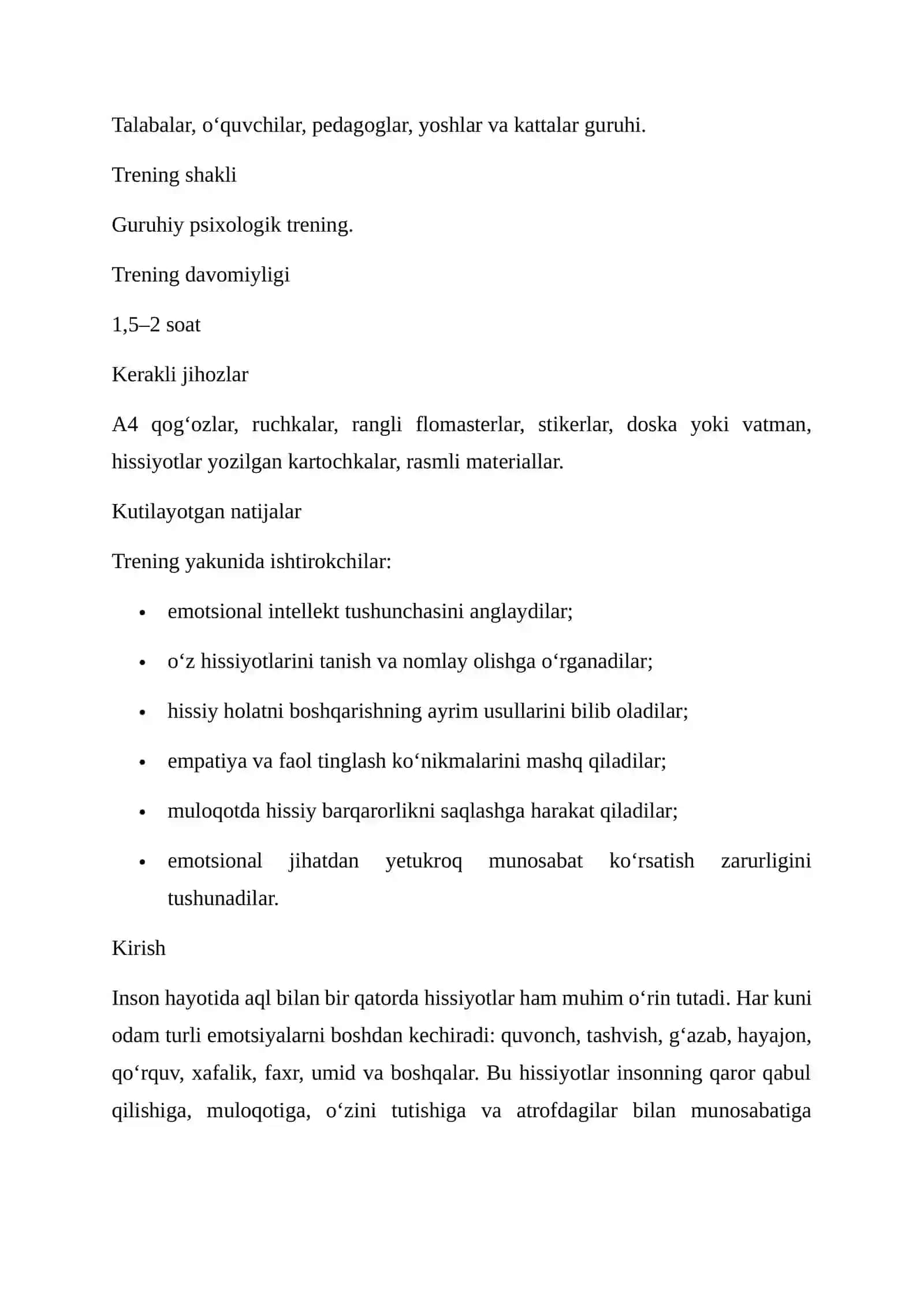 Emotsional intellektni rivojlantirish 4
