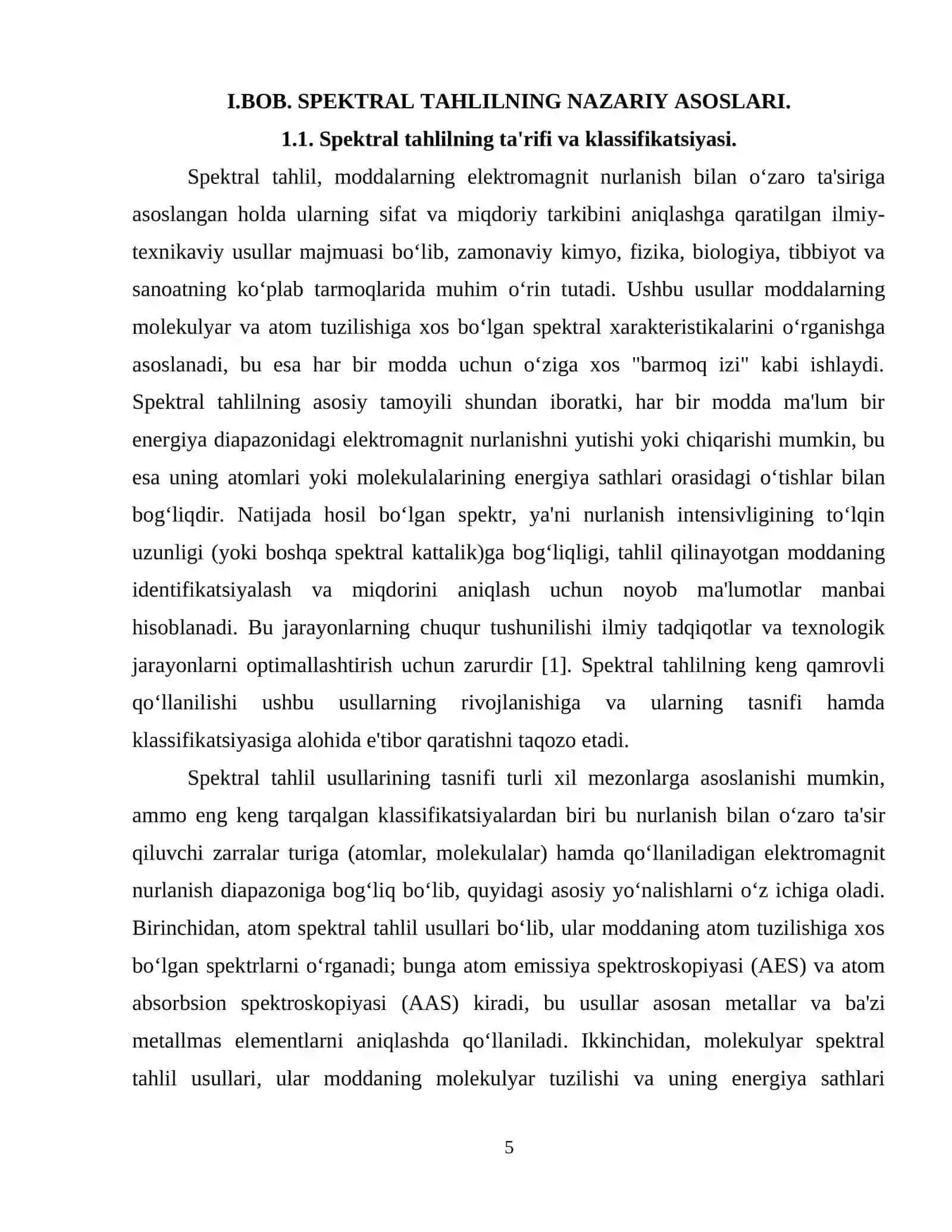 SPEKTRNI KUZATISH VA TAHLIL QILISH 4
