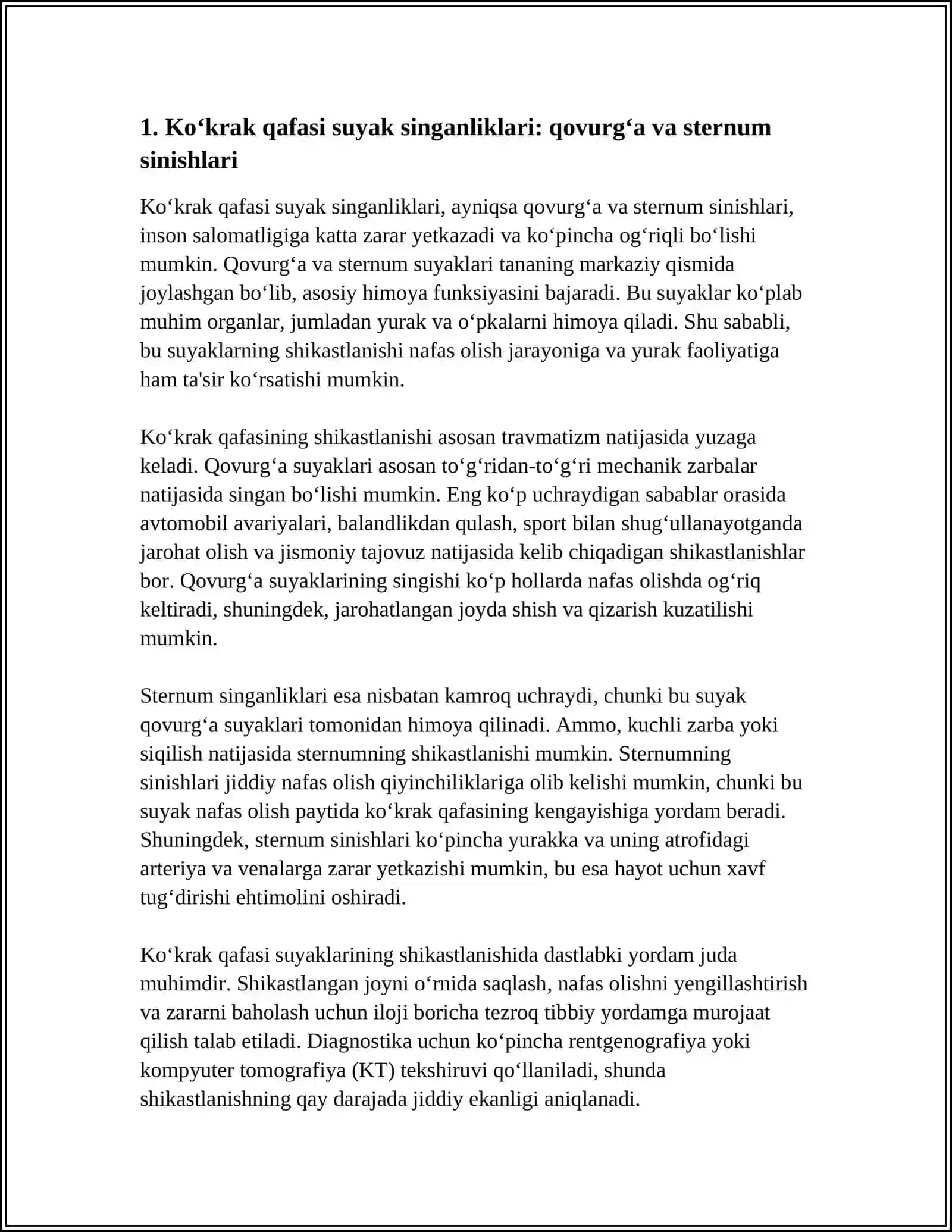 KO‘KRAK QAFASI VA YELKA KAMARI SHIKASTLANISHLARI 4
