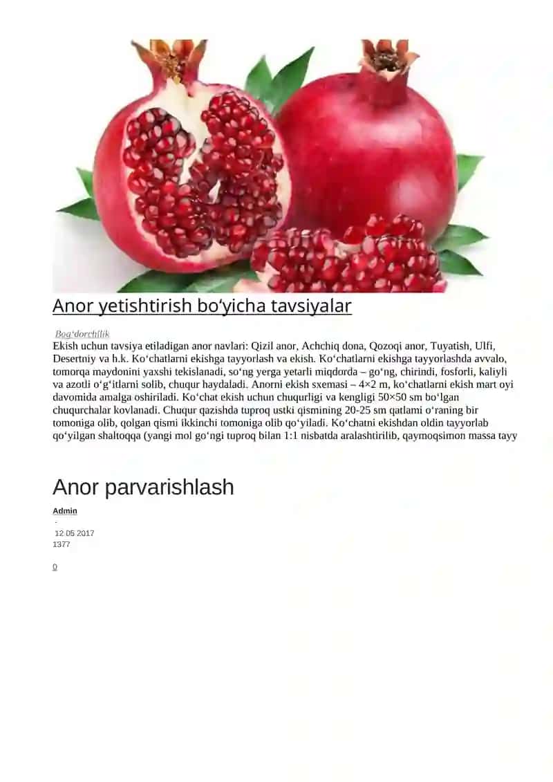 Urug‘ mevali daraxtlar 4