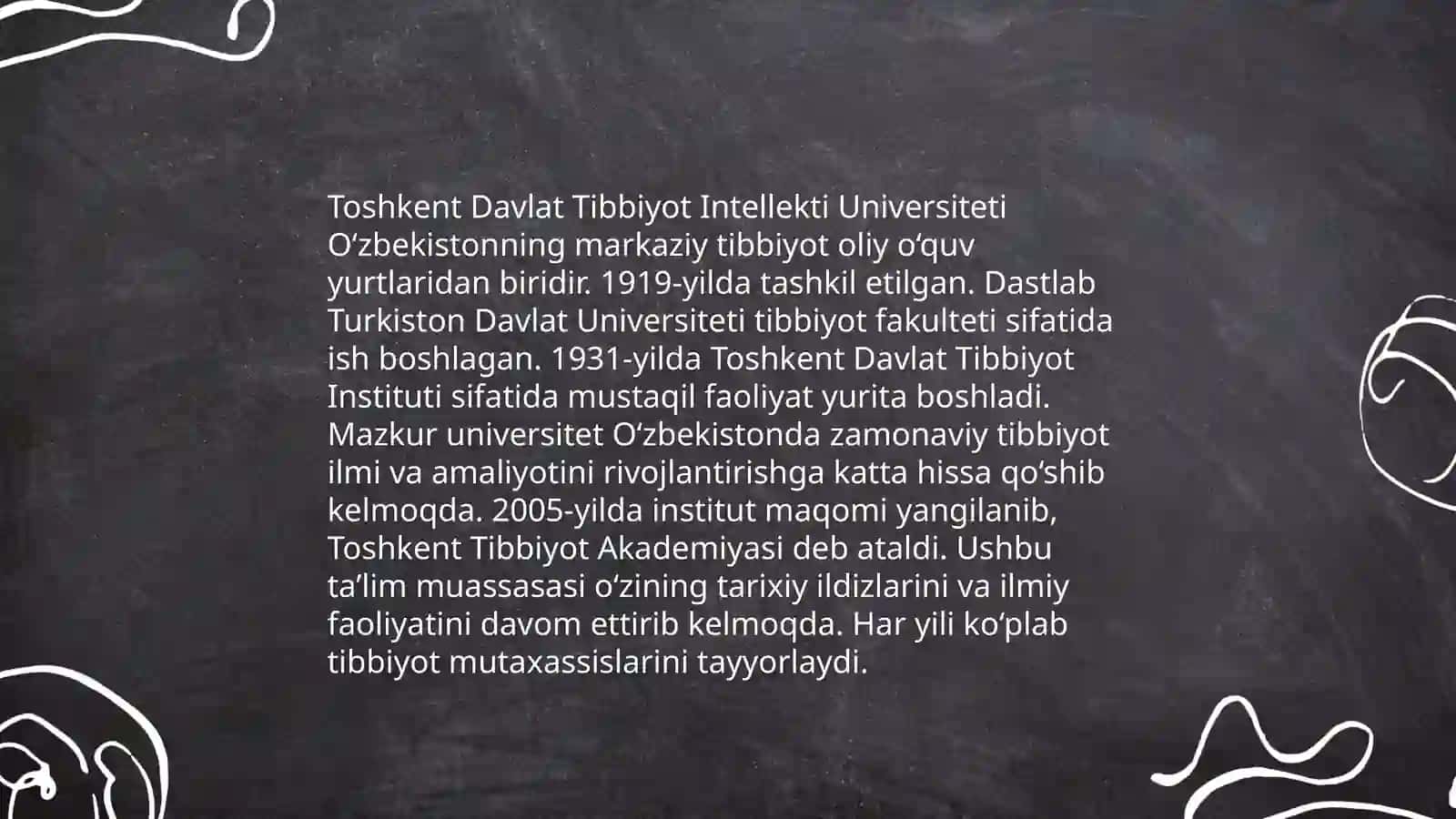 Abu Ali ibn Sino nomidagi Toshkent davlat tibbiyot intellekti universiteti 4