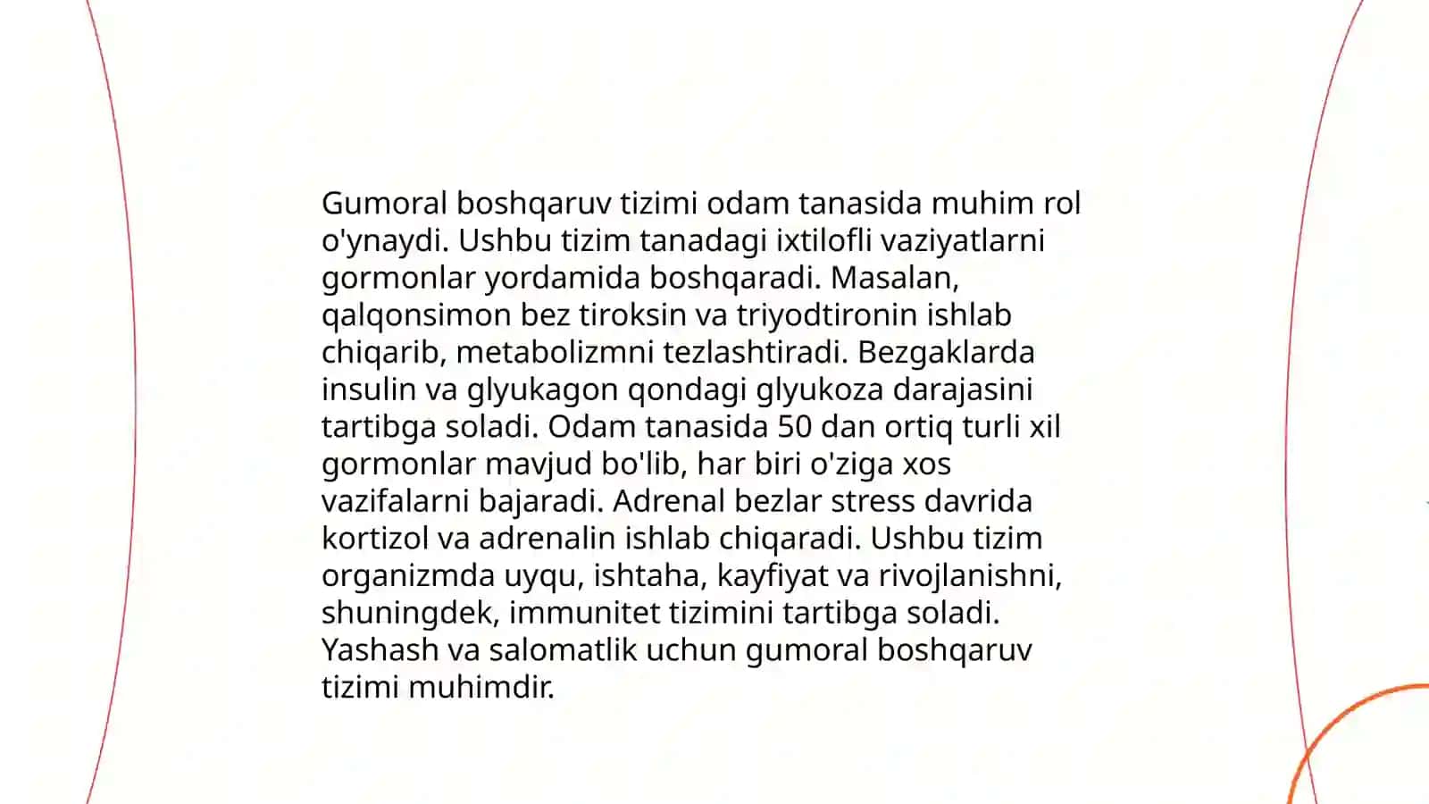 Nerv va gumoral boshqaruvning farqlari 4
