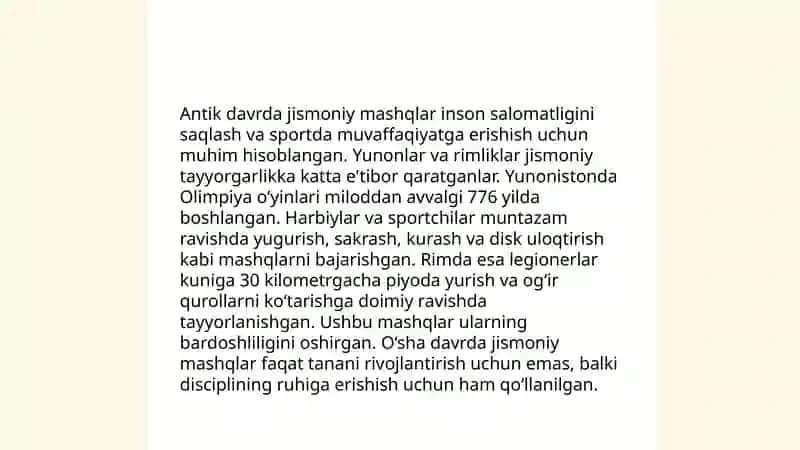Jismoniy mashqlarning tarixi 4