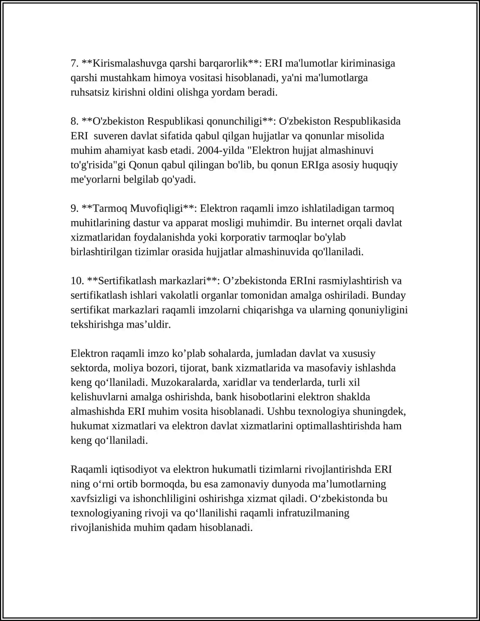 XORIJIY DAVLATLARNING ELEKTRON RAQAMLI IMZO ALGORITMLARI TAHLILI 4