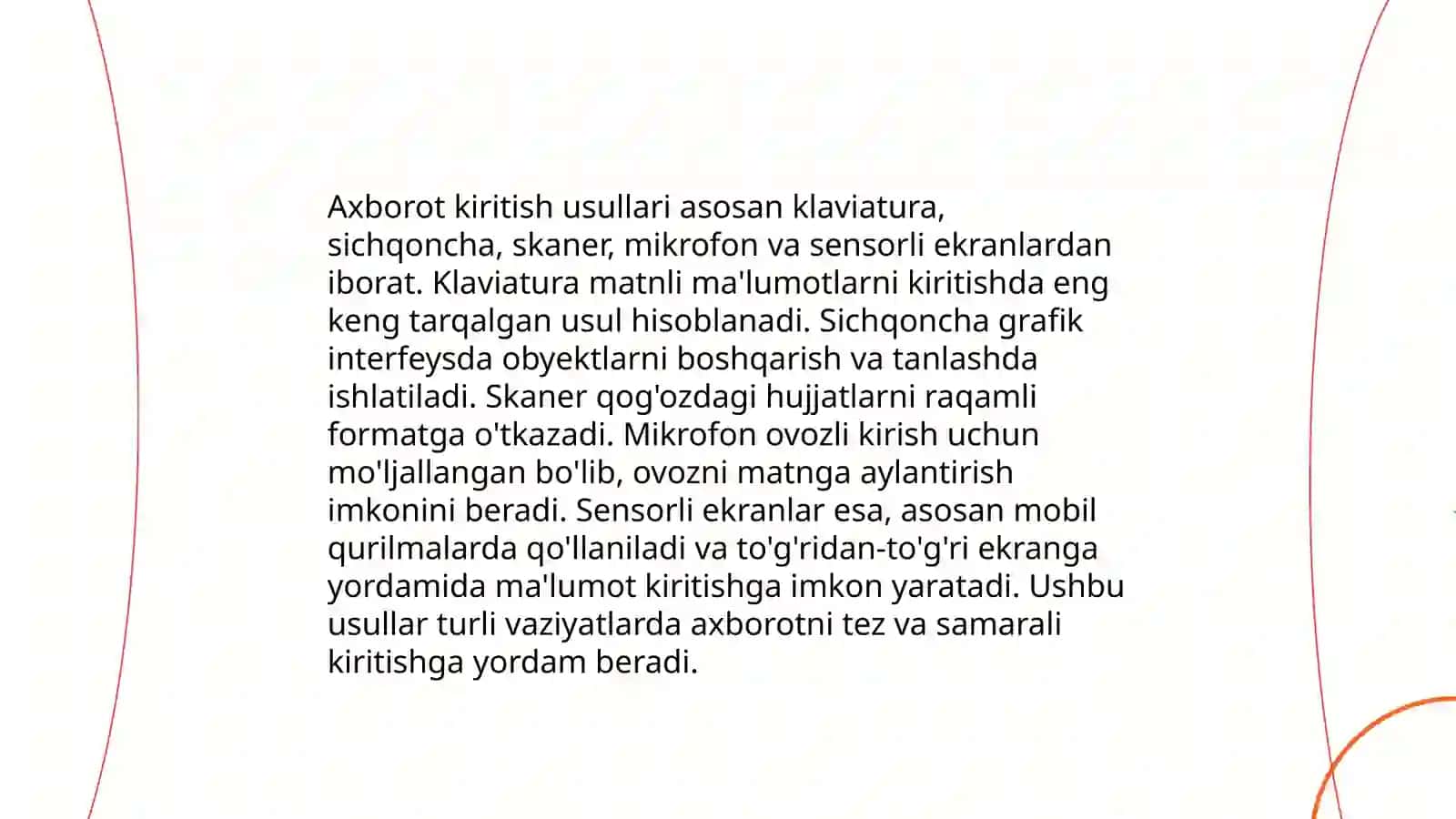 Grafik axborotlarni kiritish, tahrirlash va chiqarishning dasturiy vositalari 4