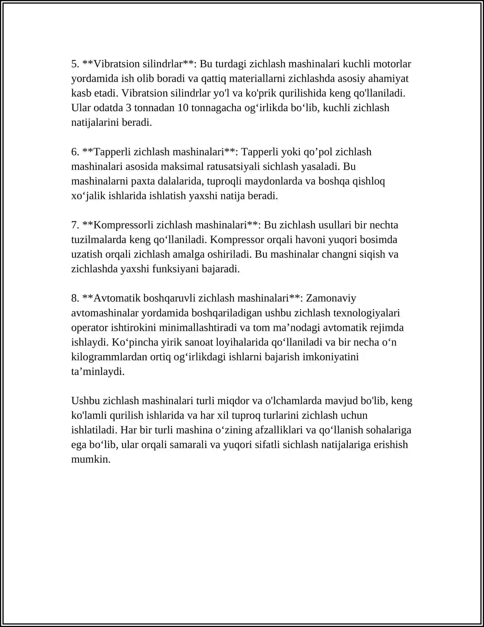 ZAMONAVIY ZICHLASH MASHINALARI VA ULARNING O‘ZIGA XOS XUSUSIYATLARI 4