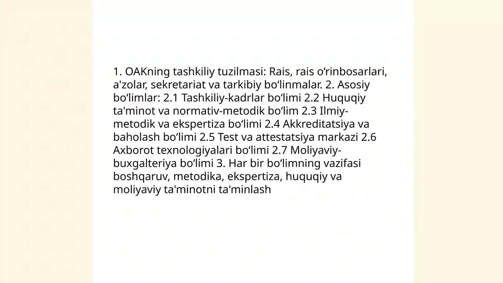 Oliy attestatsiya komissiyasi(OAK) faoliyati 4
