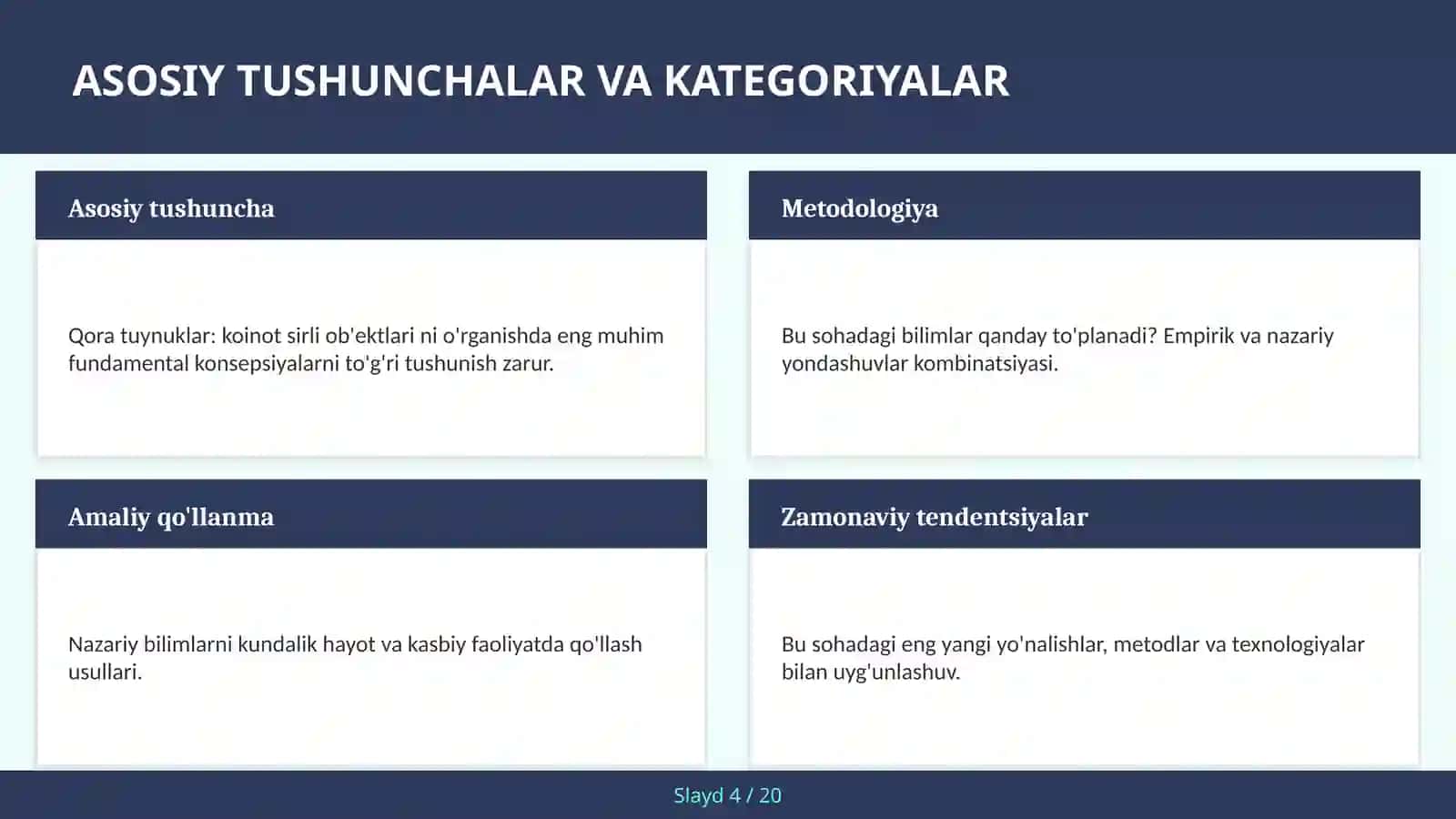 Singulярность va hodisa gorizonti — amaliy qo'llanma 4