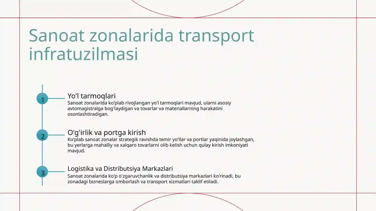 Sanoat rayonlari.Transport va hududiy majmualar 4